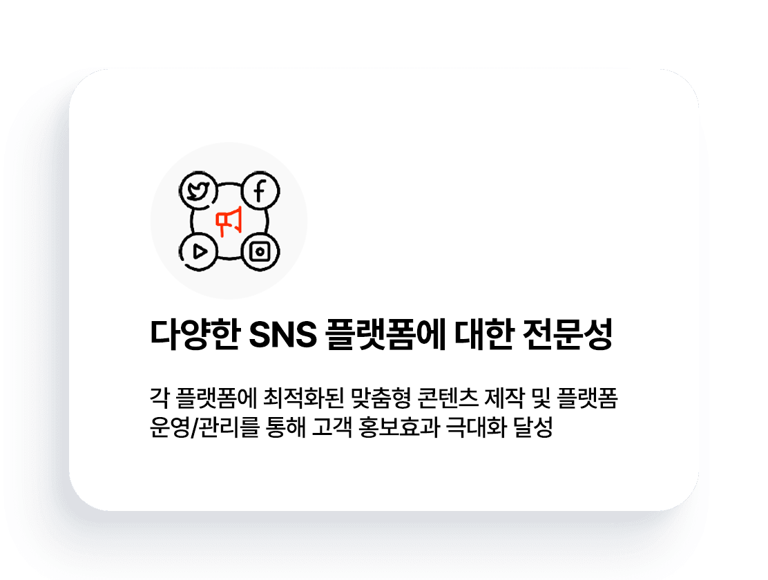 다양한 SNS 플랫폼에 대한 전문성